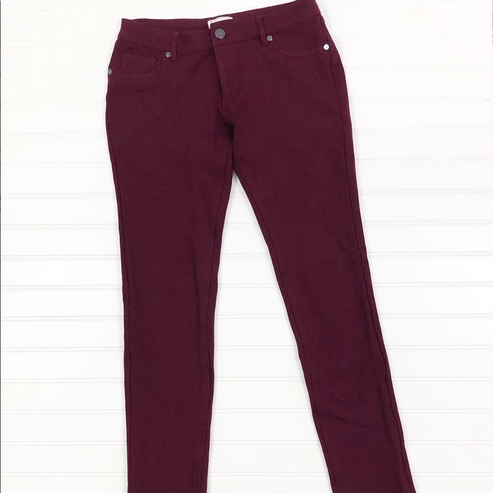 Burgundy/Merlot Stretchy Jeggings/Pants